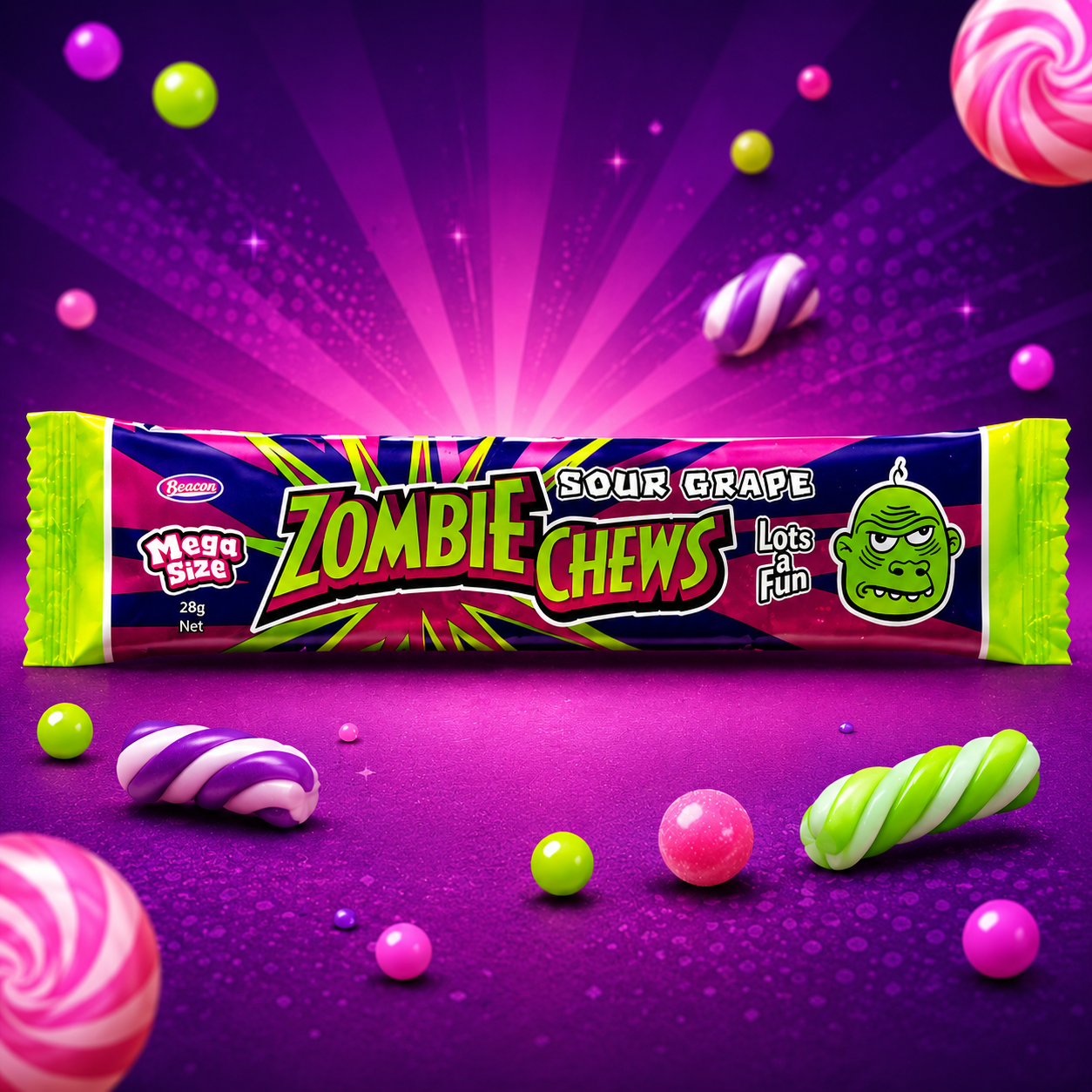 ChatGPT Image Jun 11, 2026, 02_15_47 PM Zombie Chews Sour Grape 28g - Image 1