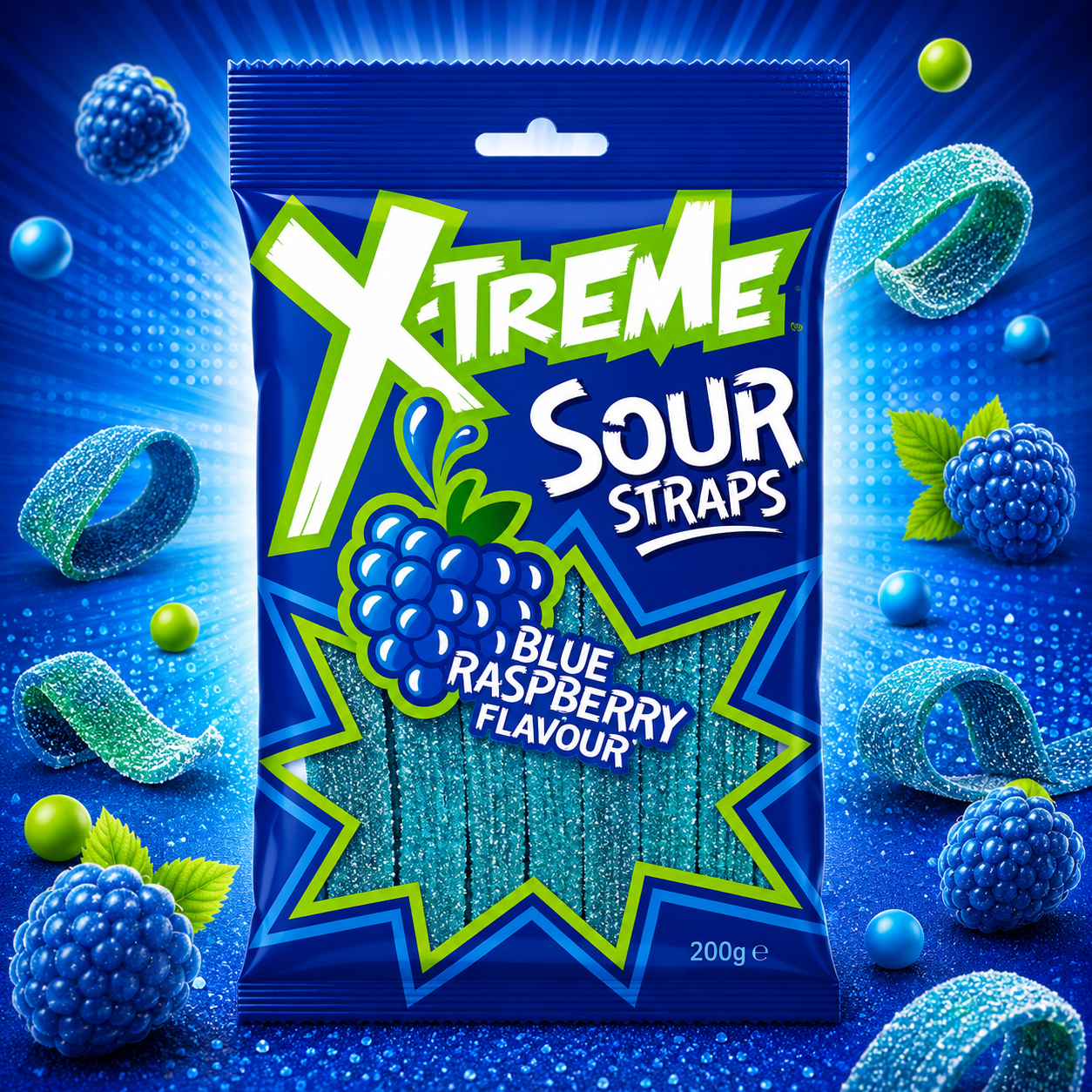 ChatGPT Image Jun 11, 2026, 02_24_32 PM Xtreme Sour Straps Blue Raspberry 160g - Image 1