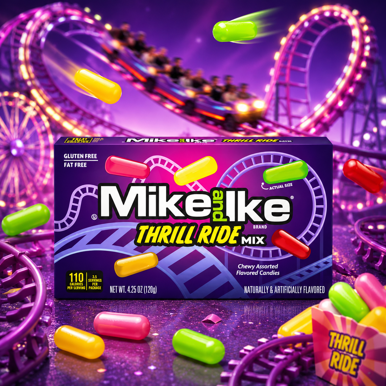 ChatGPT Image Jun 11, 2026, 11_11_47 PM Mike & Ike Thrill Ride Mix 120g - Image 1