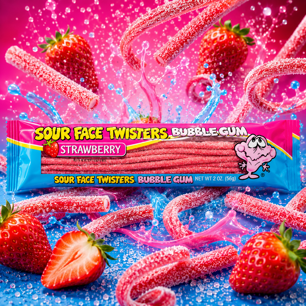 ChatGPT Image Jun 12, 2026, 08_36_36 PM Face Twisters Sour Bubble Gum Strawberry 56g - Image 1