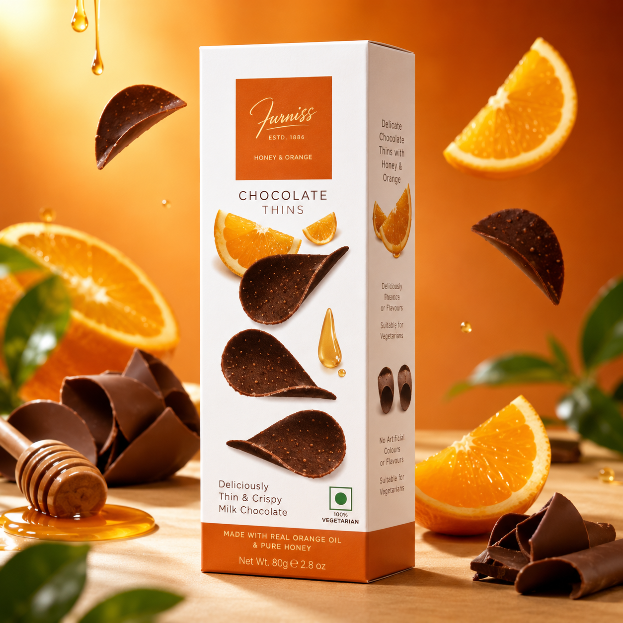 ChatGPT Image Jun 13, 2026, 03_41_54 PM Hamlet Crispy Belguim Orange Thins 100g - Image 1