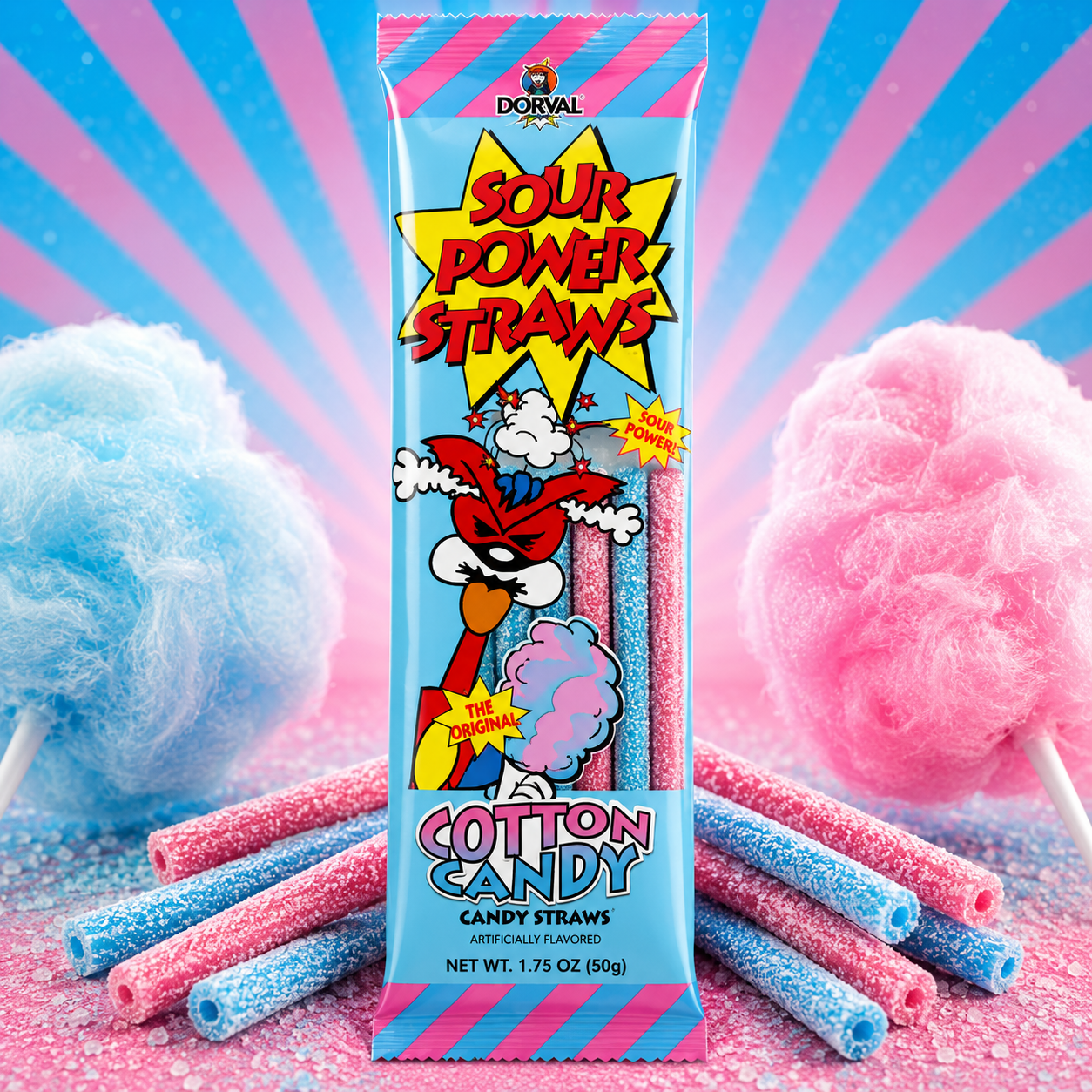 ChatGPT Image Jun 14, 2026, 04_03_01 PM Sour Power Straws Cotton Candy 50g - Image 1