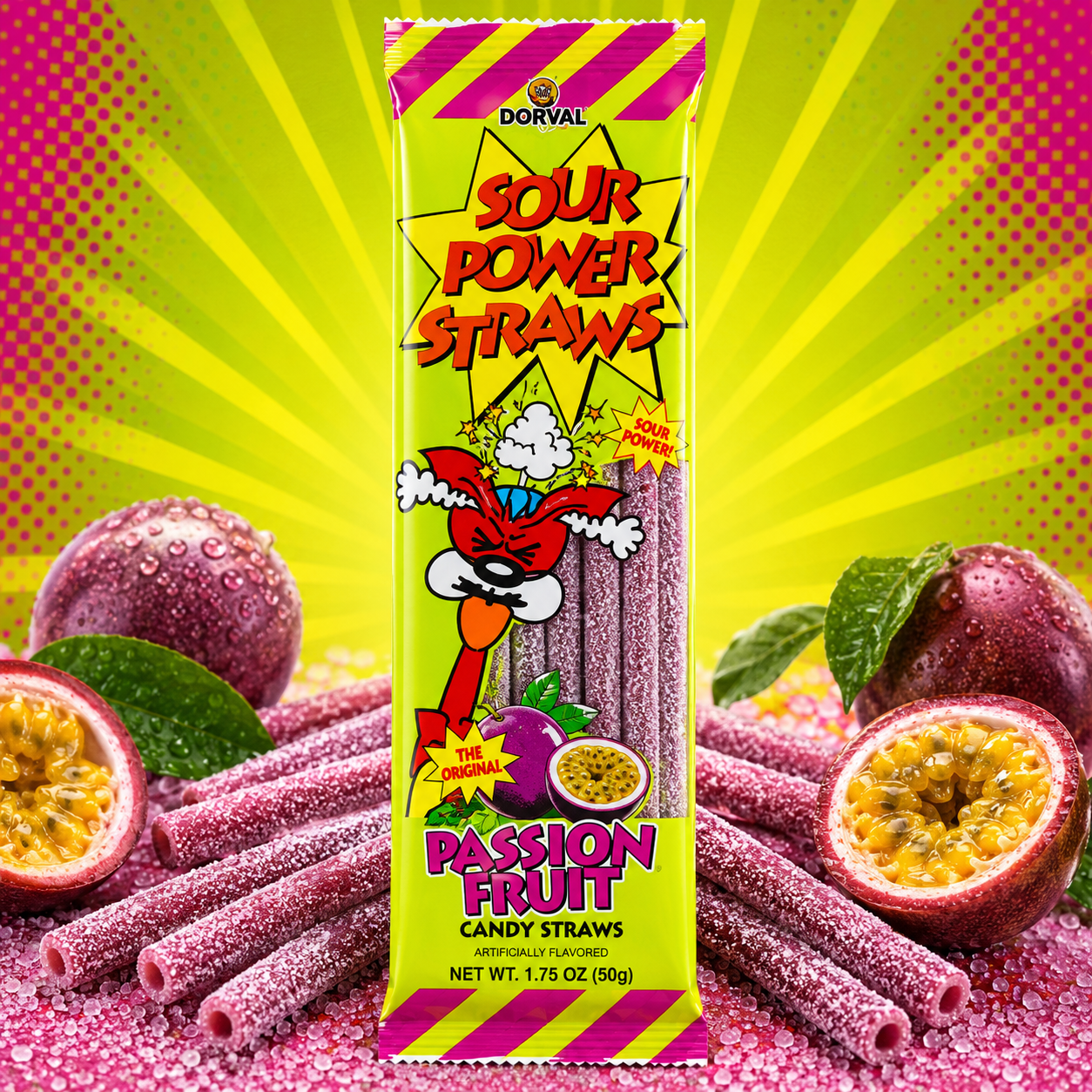 ChatGPT Image Jun 14, 2026, 04_08_47 PM Sour Power Straws Passionfruit 50g - Image 1
