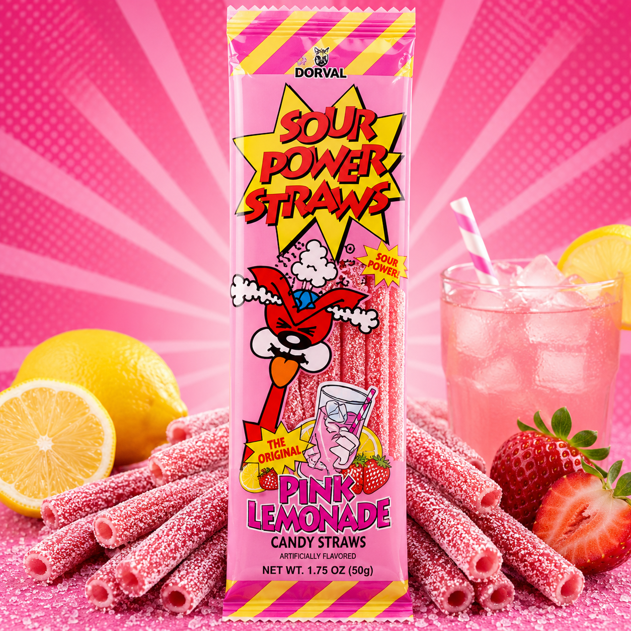 ChatGPT Image Jun 14, 2026, 04_14_19 PM Sour Power Straws Pink Lemonade 50g - Image 1