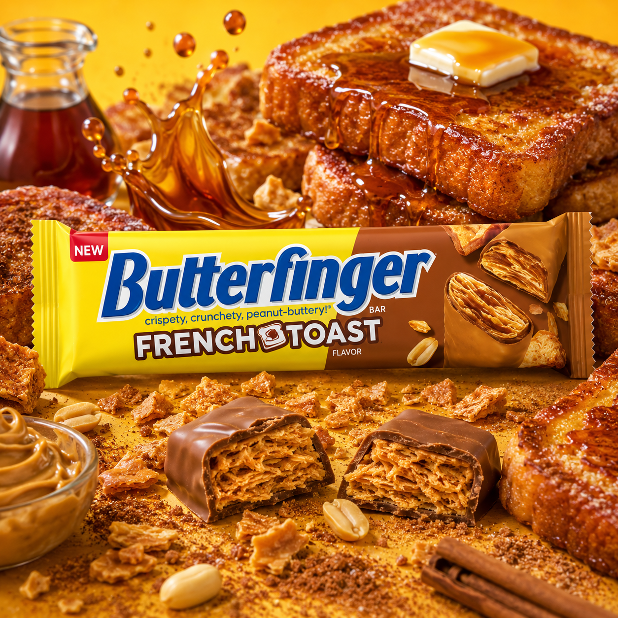 ChatGPT Image Jun 14, 2026, 10_57_07 AM Butterfinger French Toast Chocolate Bar 54G - Image 1