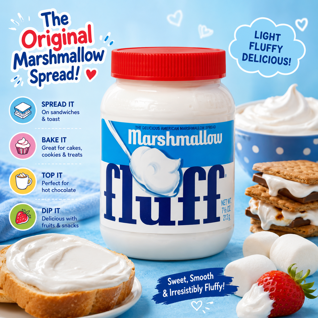 ChatGPT Image Jun 14, 2026, 12_51_33 PM Marshmallow Fluff Vanilla 213g - Image 1