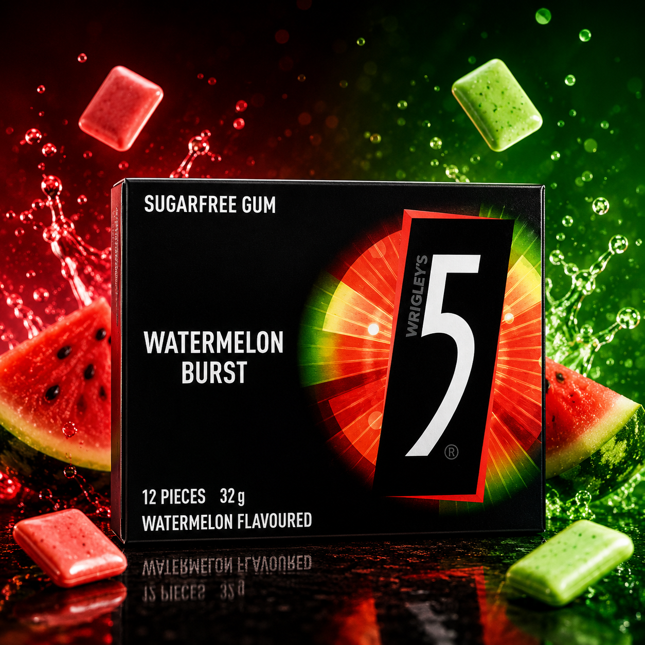 ChatGPT Image Jun 16, 2026, 01_43_07 PM Wrigley's 5 Sugarfree Gum WaterMelon Burst - Image 1