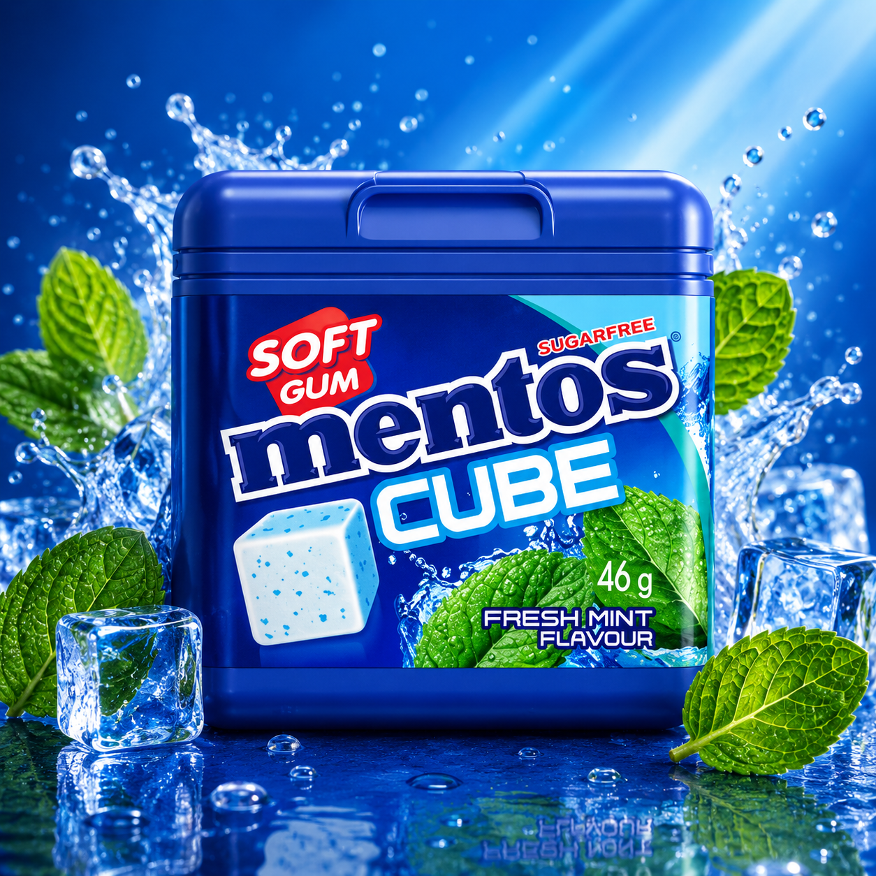 ChatGPT Image Jun 16, 2026, 02_02_21 PM Mentos Cube Soft Gum Mint 46g - Image 1
