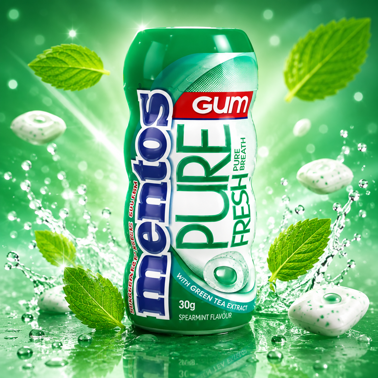 ChatGPT Image Jun 16, 2026, 03_17_25 PM Mentos Pure Fresh Gum Spearmint Flavour 30g - Image 1