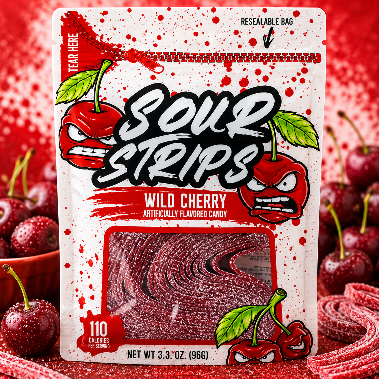ChatGPT Image Jun 17, 2026, 02_30_15 PM Sour Strips Wild Cherry 96g - Image 1