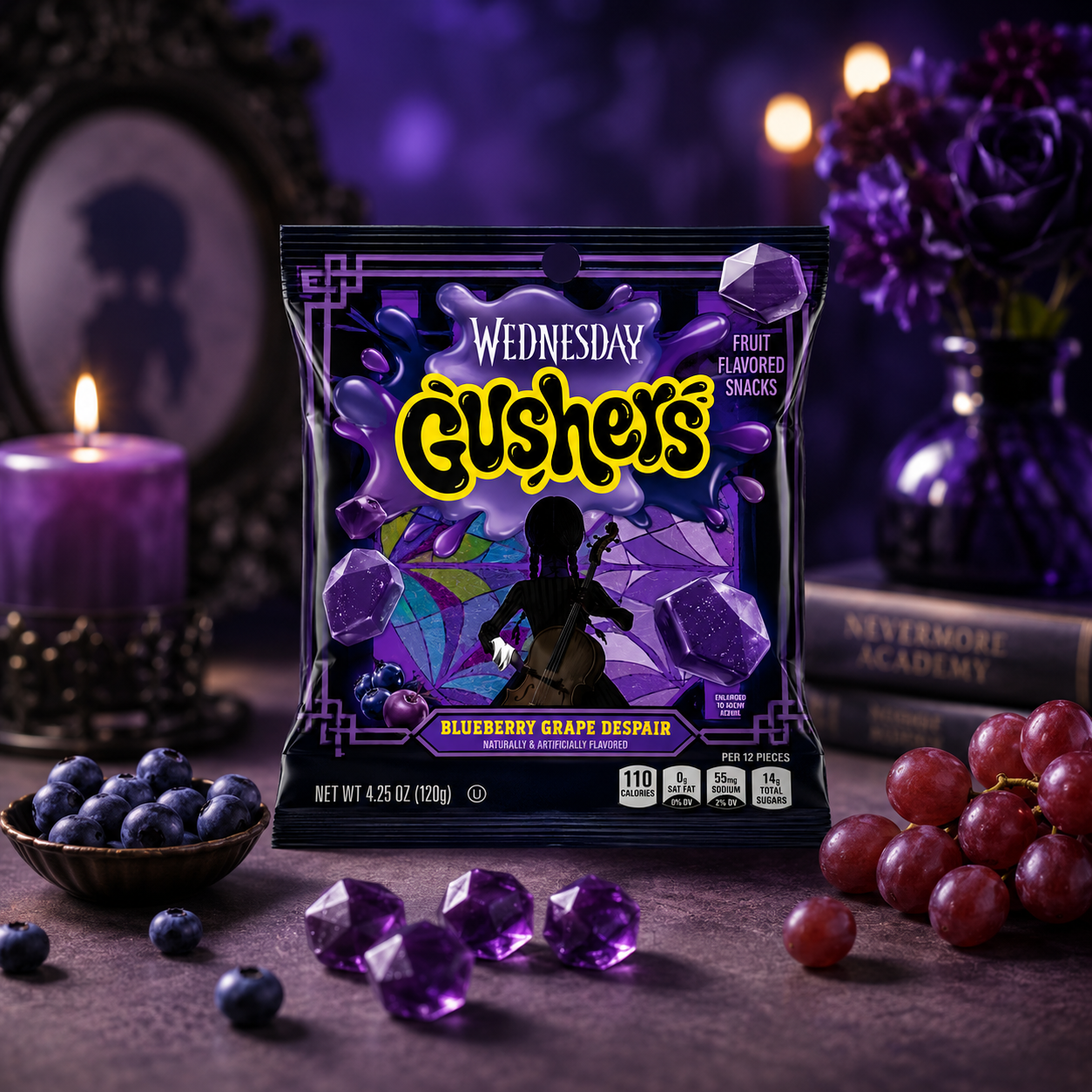 ChatGPT Image Jun 17, 2026, 08_31_12 PM Gushers Wednesday Edition Blueberry Grape Despair 120g - Image 1