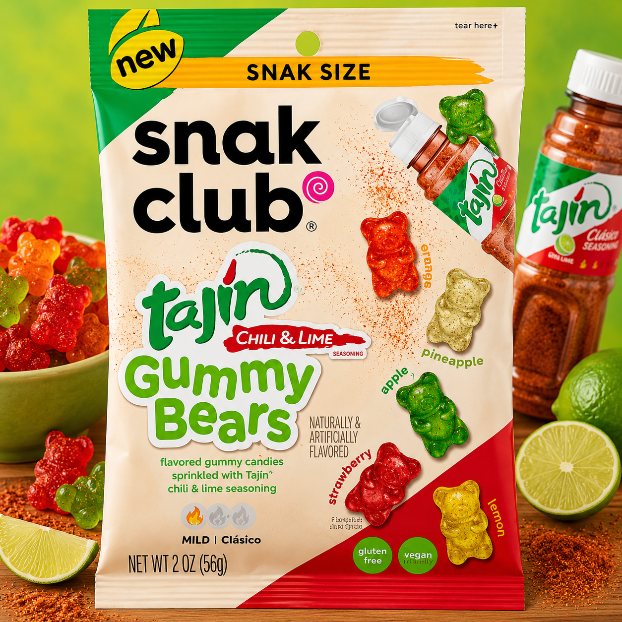 ChatGPT Image Jun 17, 2026, 11_36_00 AM Snak Club Tajin Gummy Bears 57g - Image 1
