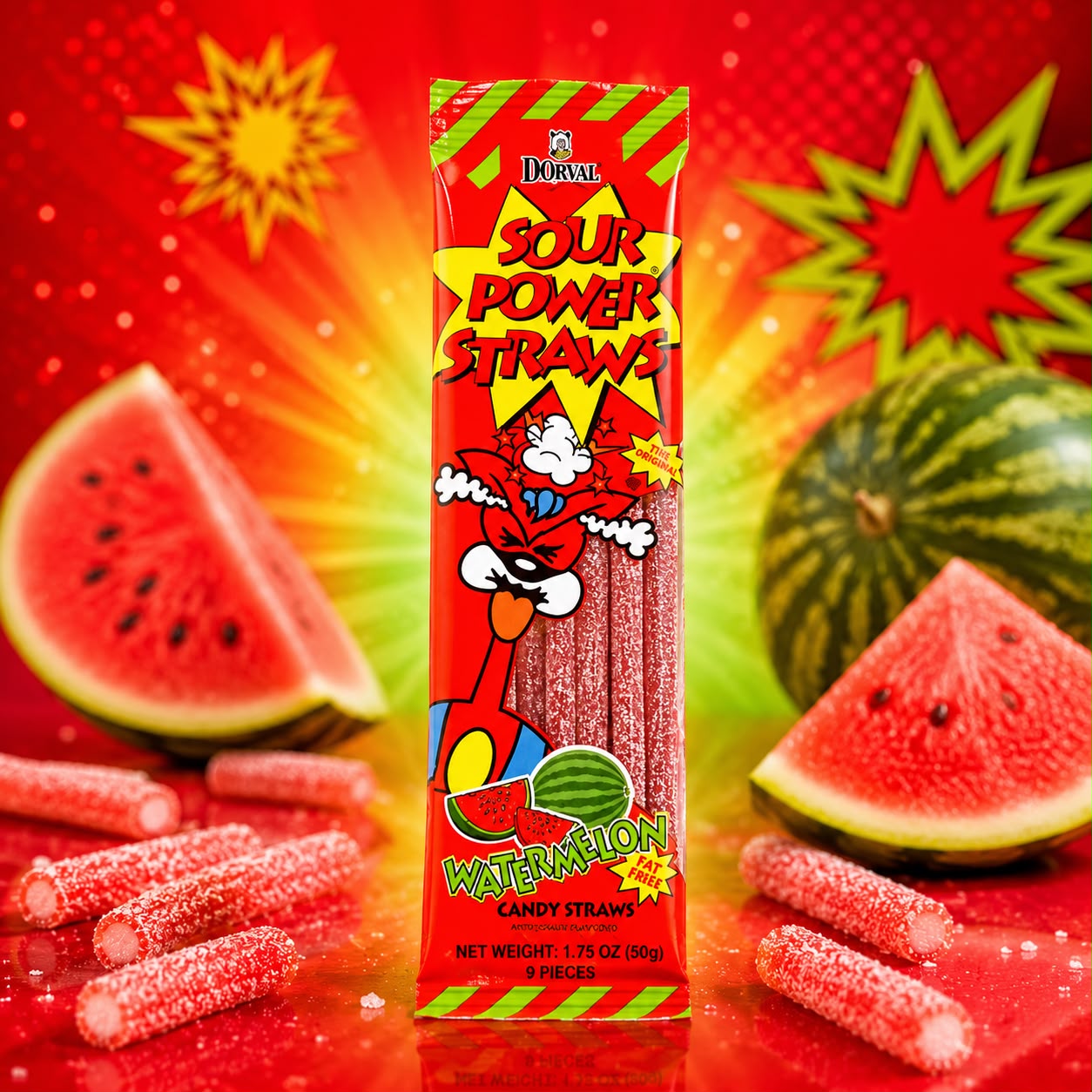WhatsApp Image 2026-07-16 at 23.51.20 Sour Power Straws Watermelon 50g - Image 1